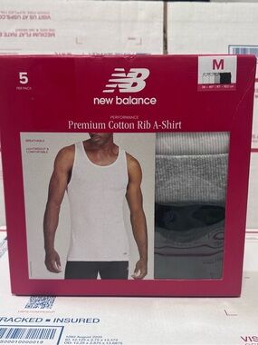 New Balance Men’s Cotton Rib Tank Pack - White, Gray, Black